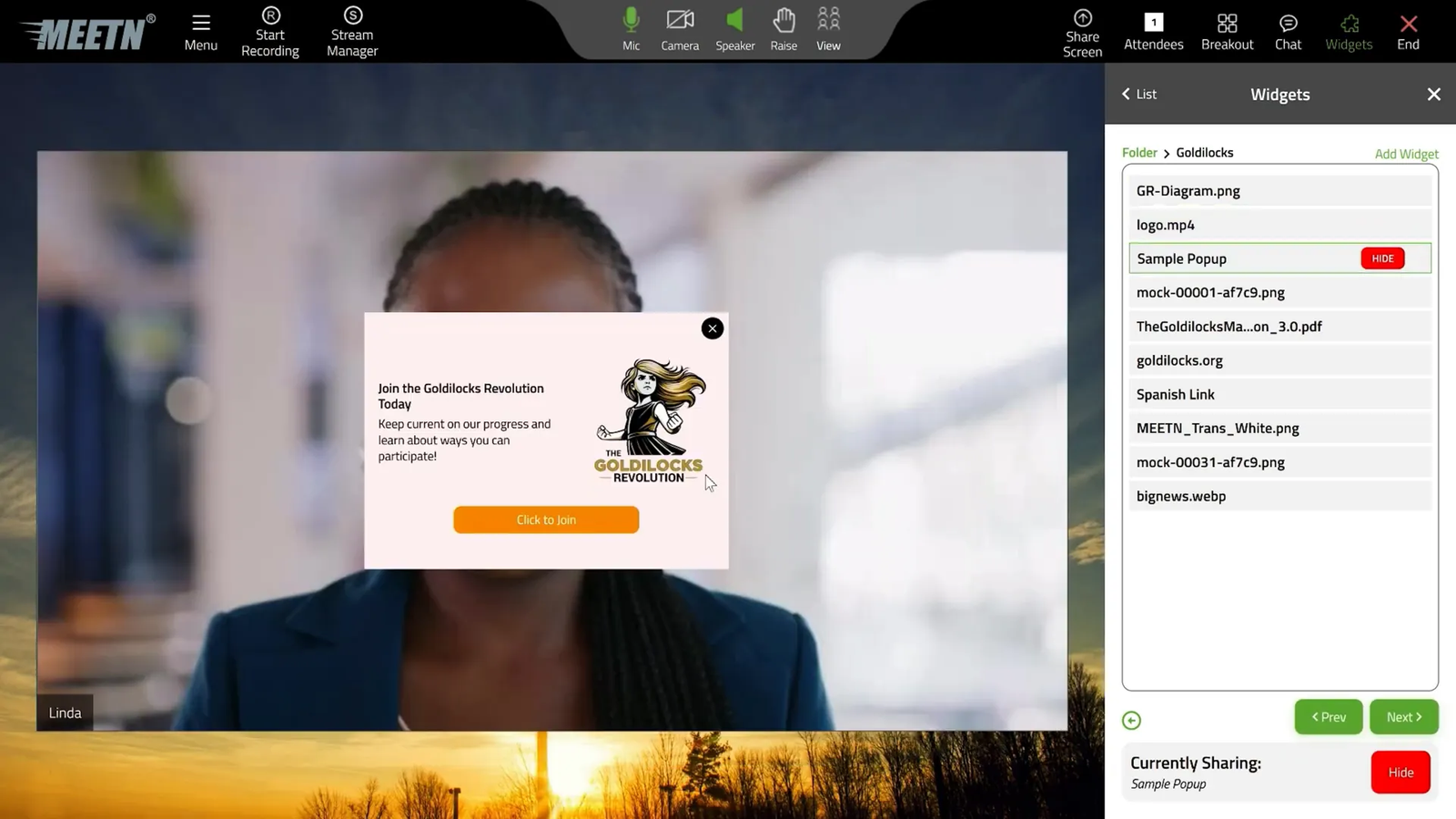 Preloading slides and videos in Meetn