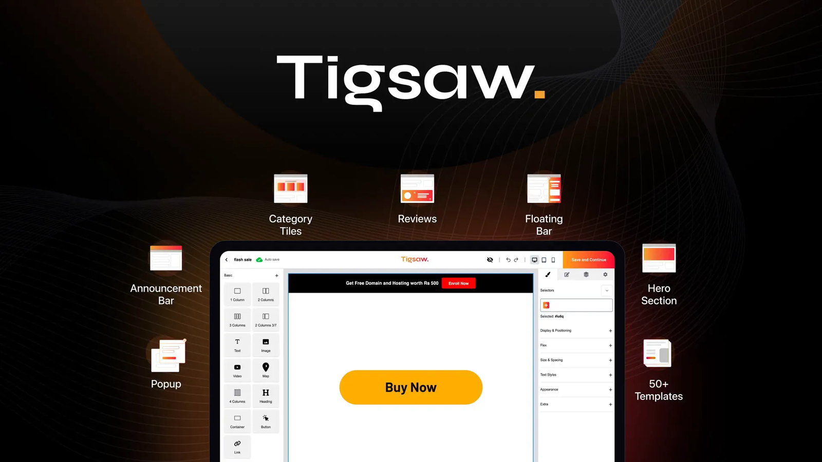 Tigsaw unlimited widget creation for campaigns and testing