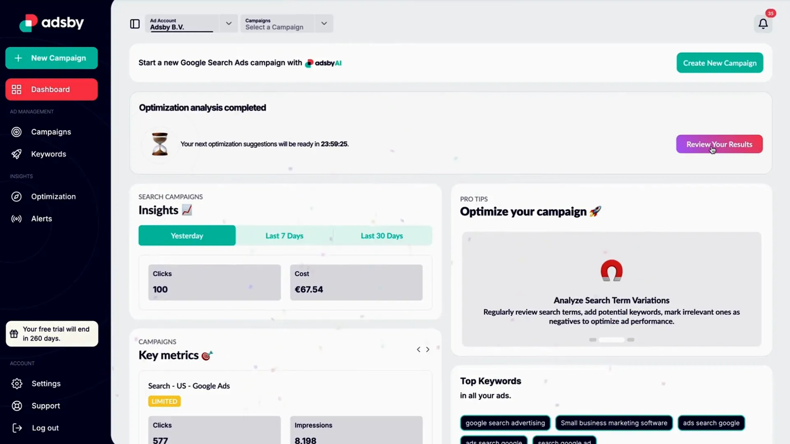 google ads optimization tool