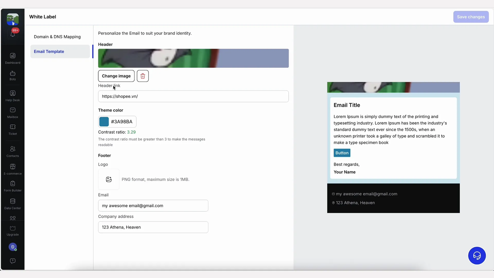 White label platform customization options