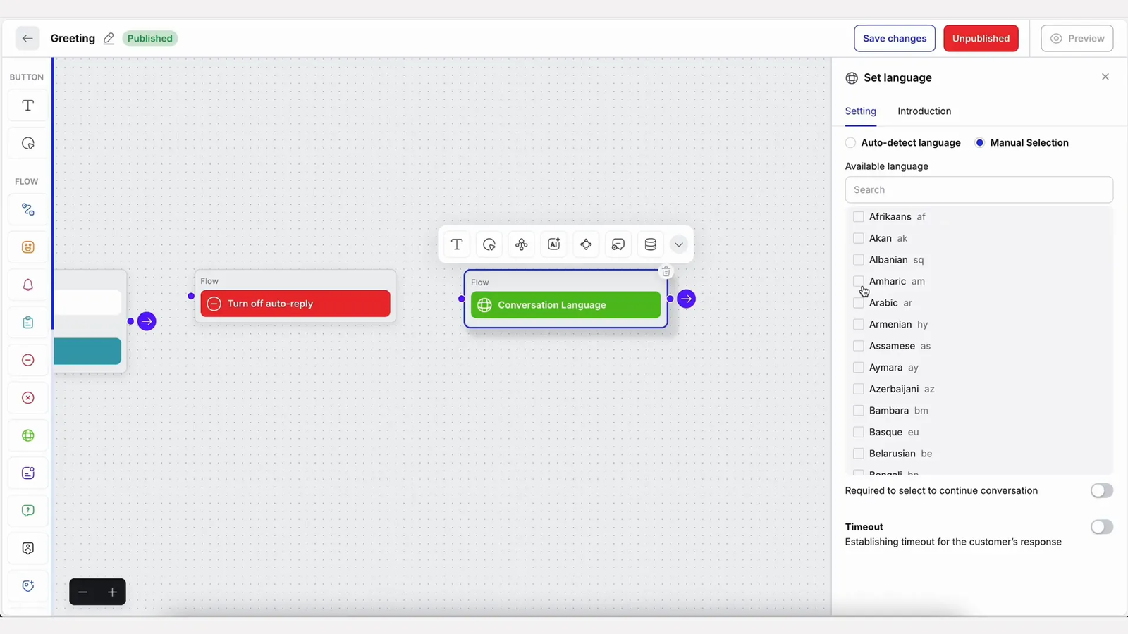 Automatic message translation and keyboard shortcuts