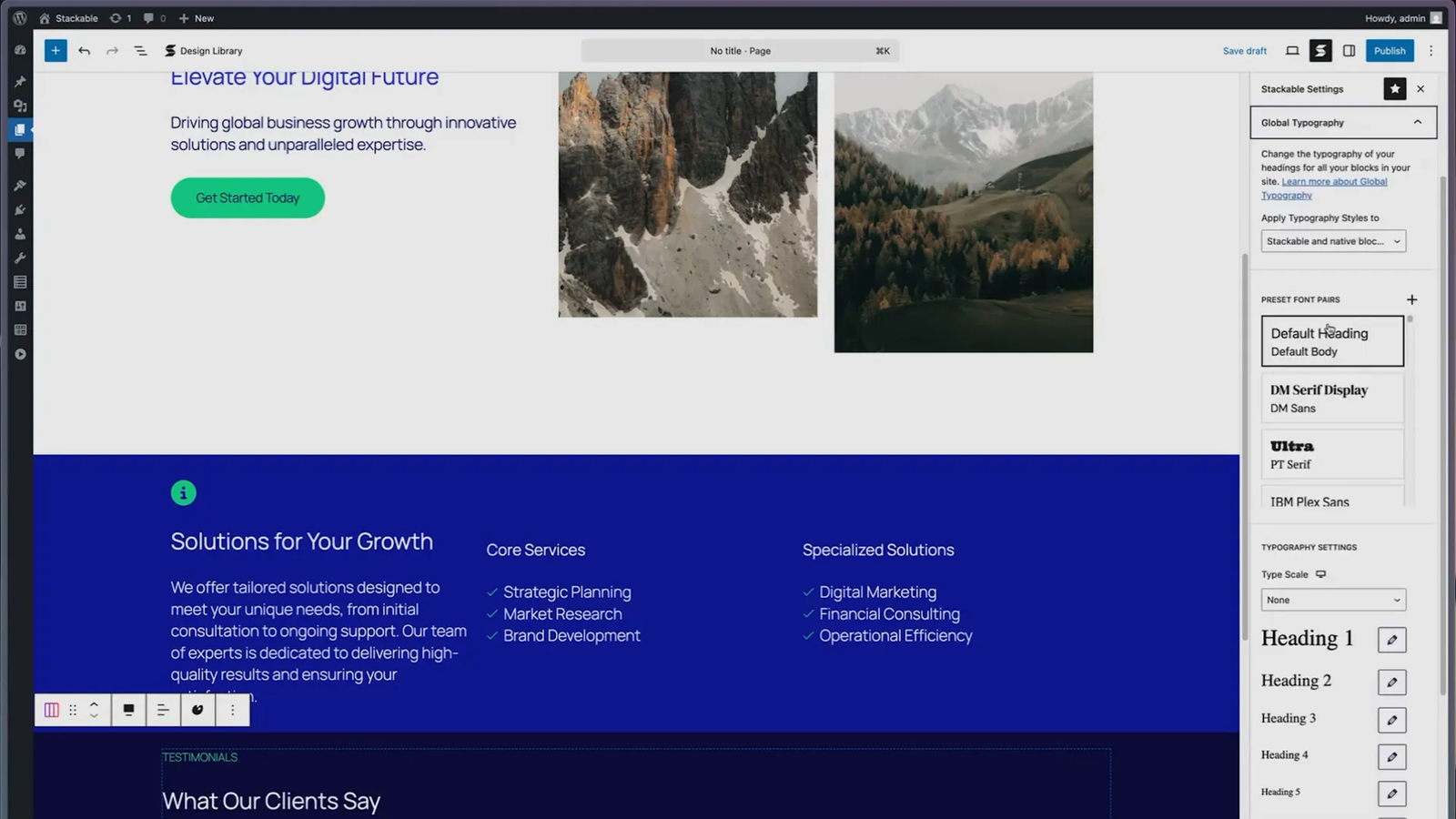 Setting up global design system in Stackable