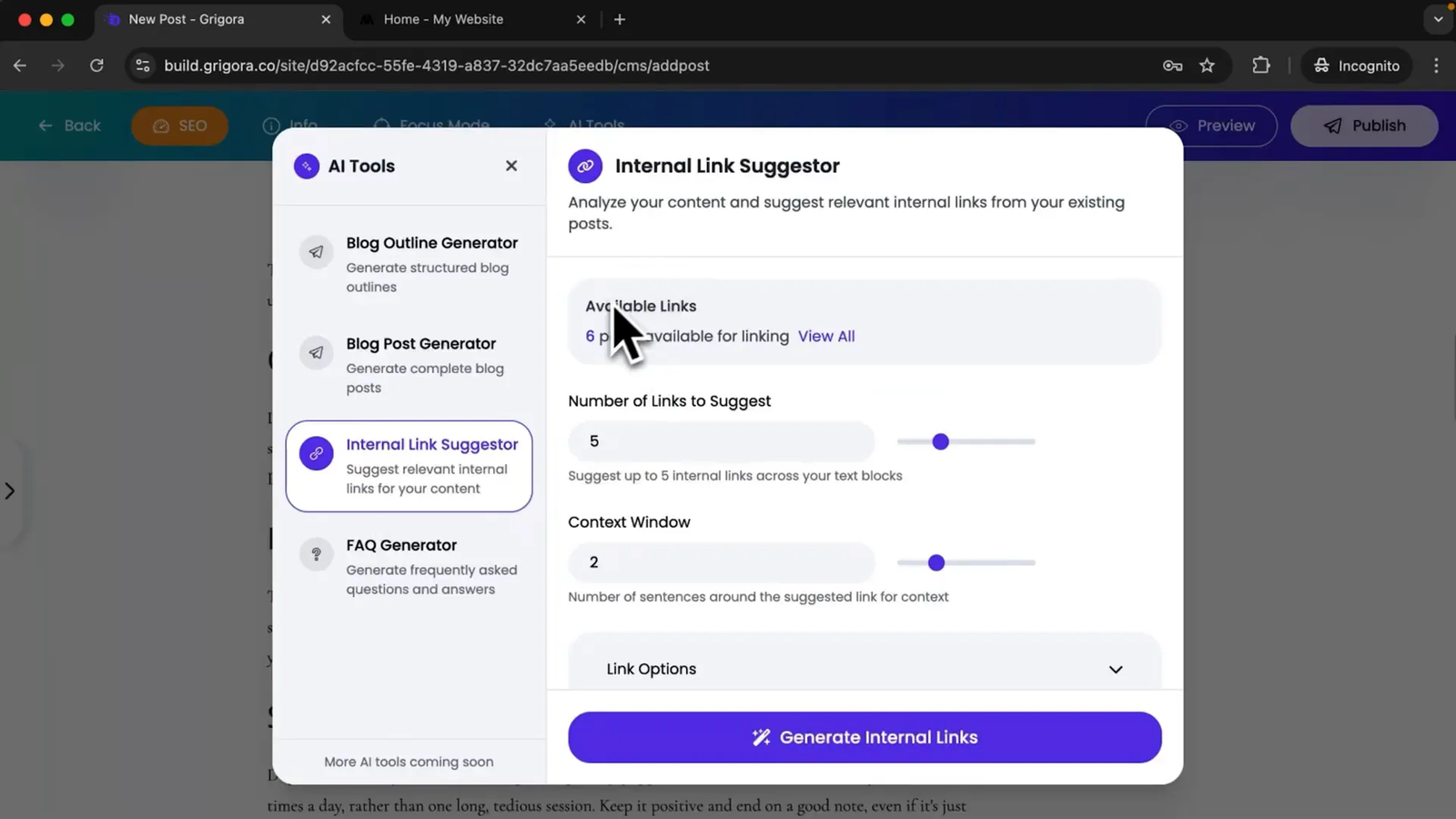 AI-powered SEO optimization tools in Gregora