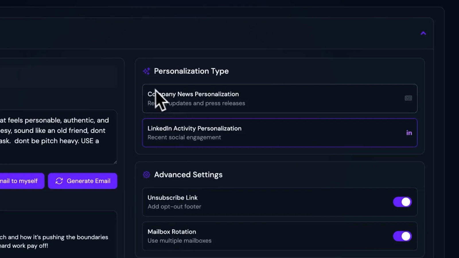 Defining ICP with advanced search filters