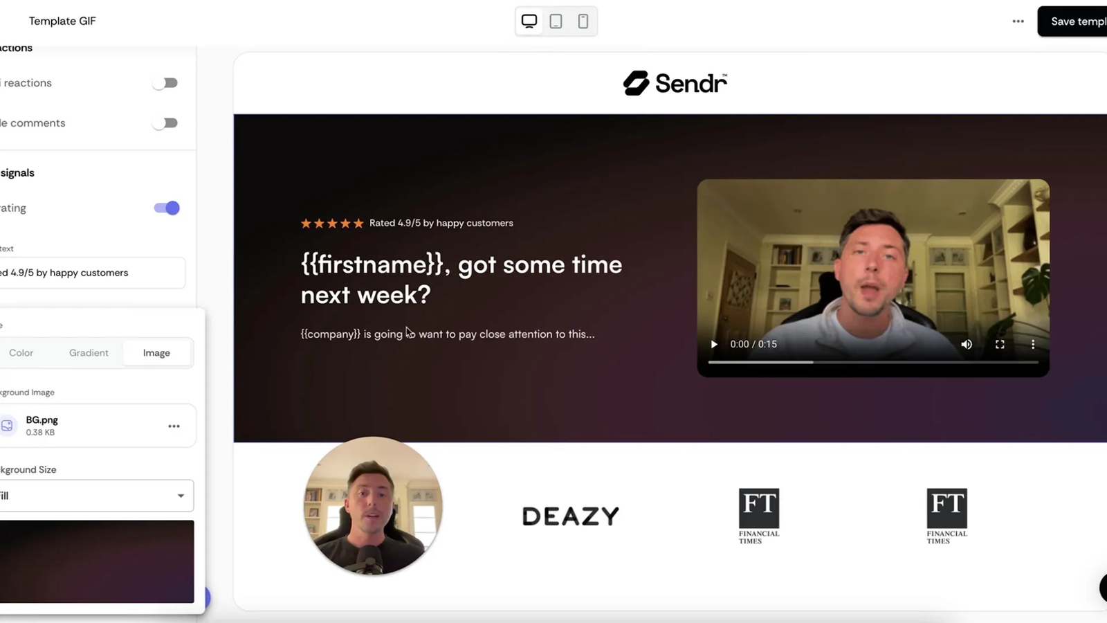 Uploading an image asset designed in Canva