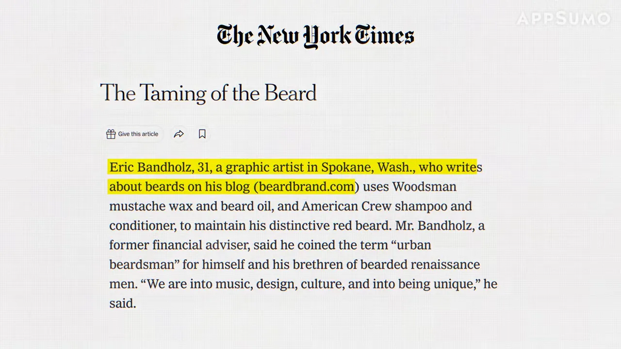 Eric talking about validating Beardbrand after a New York Times mention