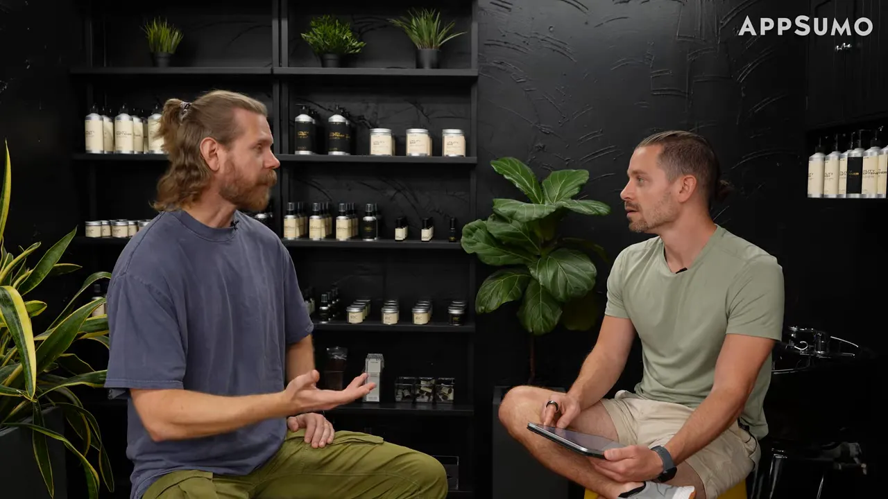 Eric sharing his X handle and inviting readers to try Beardbrand products